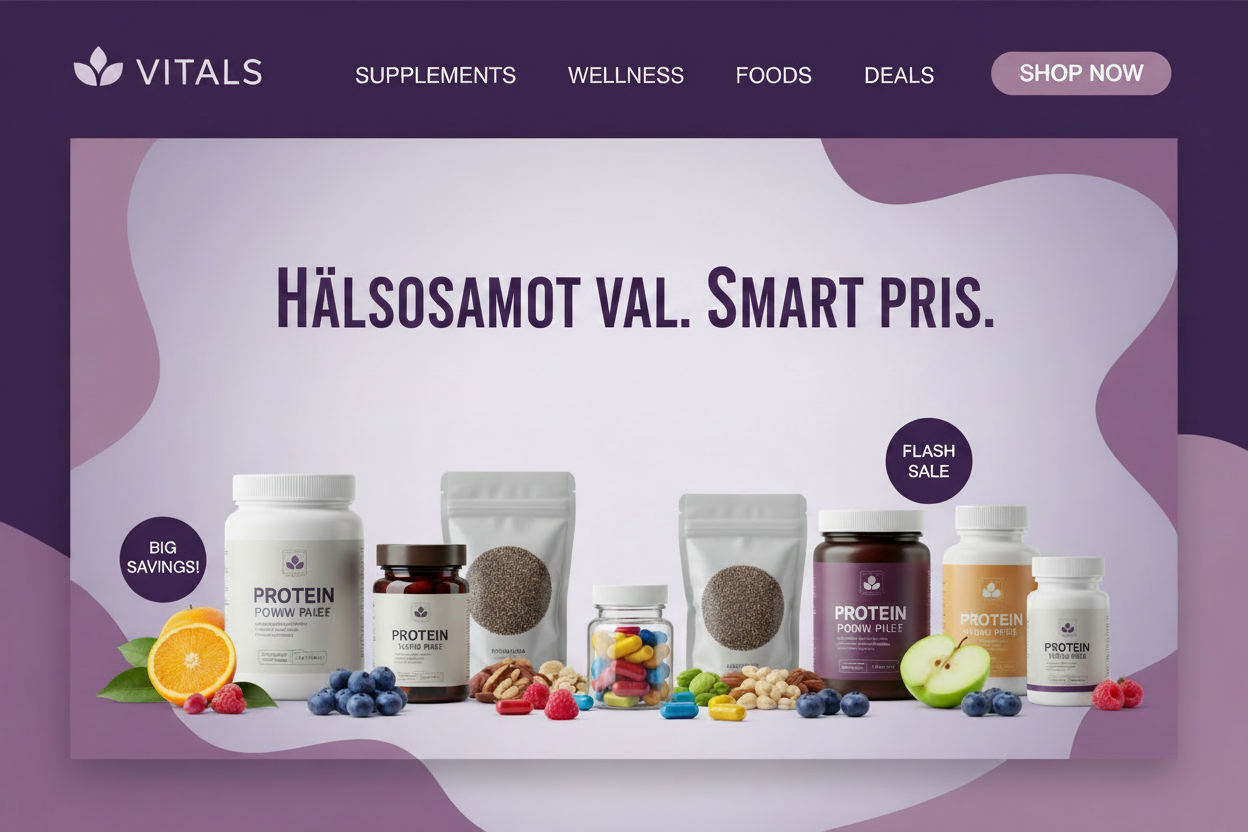 Health & Nutrition Hero Banner with Swedish Text